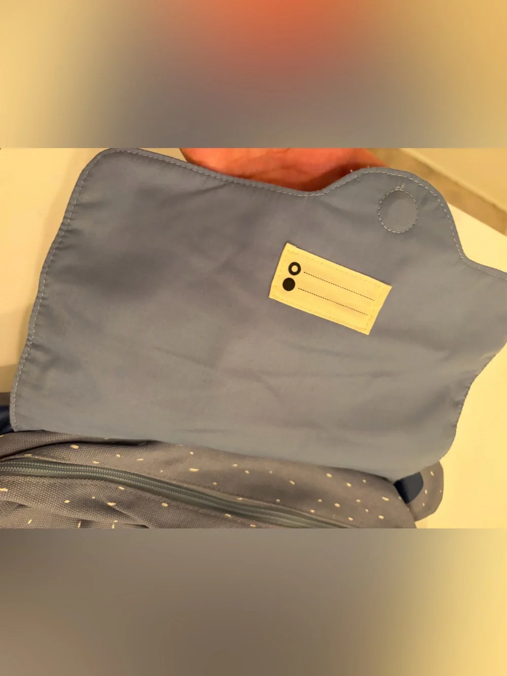 Gray Blue Elephant Kids Satchel Backpack
